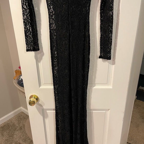 SHEER MESH SEE THROUGH DRESS WITH SLIT IN THE BACK BRAND NEW - Picture 9 of 13